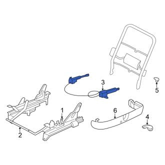 New OEM Left Outer Seat Back Recliner Fits, 1998-2000 Chrysler Concorde - Part # 4882677