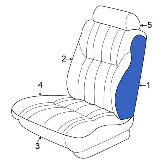 New OEM Front Left Seat Back Assembly Fits, 1998-2000 Chrysler Concorde - Part # SR851D5AA