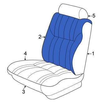 New OEM Front Seat Back Cushion Cover Fits, 1998-2000 Chrysler Concorde - Part # SS141AZAA