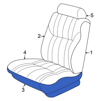 New OEM Front Seat Cushion Foam Fits, 1998-2000 Chrysler Concorde - Part # SS091D5AA