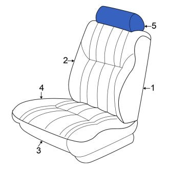 New OEM Front Headrest Fits, 1998-2000 Chrysler Concorde - Part # QY821D5AA