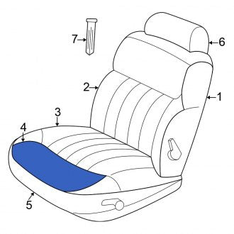 New OEM Front Right Seat Cover Fits, 2004 Chrysler Concorde - Part # ZN301DVAA