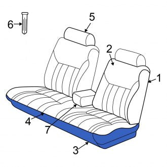 New OEM Front Seat Cushion Foam Fits, 1998-2000 Chrysler Concorde - Part # SS091AZAA