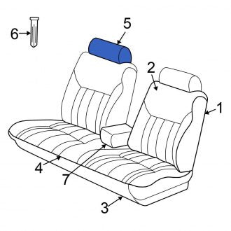 New OEM Front Headrest Fits, 2001 Chrysler Concorde - Part # UF481DVAA