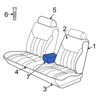 New OEM Front Seat Armrest Fits, 1998-2000 Chrysler Concorde - Part # RA311K9AA