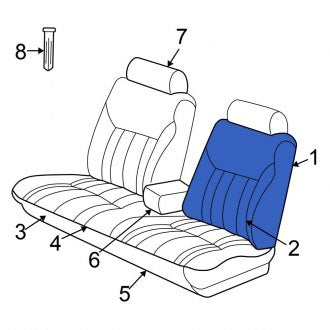 New OEM Front Seat Back Cushion Cover Fits, 2003 Chrysler 300M - Part # YE131L2AA