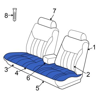 New OEM Front Left Seat Cover Fits, 2003-2004 Chrysler Concorde - Part # XY671DVAA