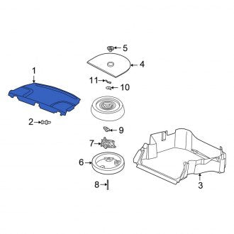 New OEM Rear Package Tray Trim Fits, 2000 Chrysler Concorde - Part # TD96HS6AB