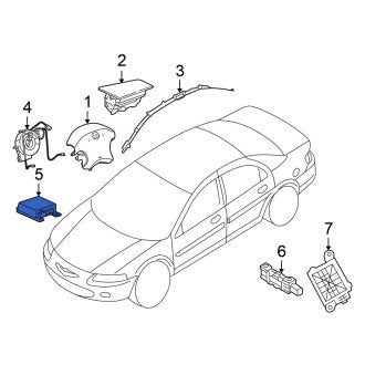 New OEM Air Bag Control Module Fits, 2003-2004 Chrysler Sebring - Part # 4602283AD