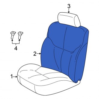 New OEM Front Right Seat Back Assembly Fits, 2001-2004 Chrysler Sebring - Part # UL481L5AA