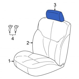 New OEM Front Headrest Fits, 2003-2004 Chrysler Sebring - Part # XQ261T5AA