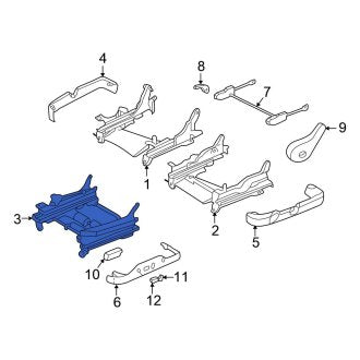 New OEM Left Seat Track Fits, 1995-2000 Chrysler Cirrus - Part # 4741169