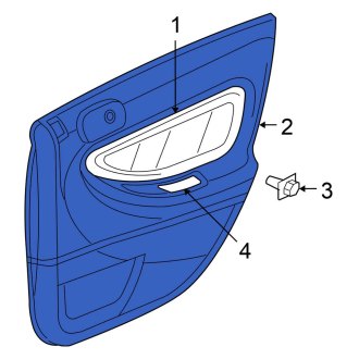 New OEM Rear Right Inner Door Interior Trim Panel Fits, 2003 Chrysler Sebring - Part # XJ021L5AA