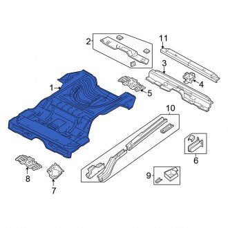 New OEM Rear Floor Pan Fits, 1995-2000 Chrysler Cirrus - Part # 4646557AF