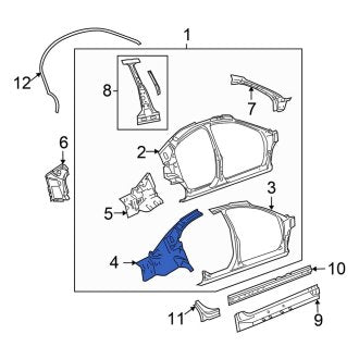 New OEM Rear Left Uniside Fits, 2001-2006 Chrysler Sebring - Part # 5073259AF