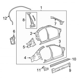 New OEM Left Uniside Fits, 2001-2006 Chrysler Sebring - Part # 4878031AF