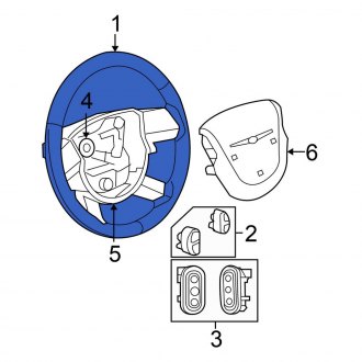 New OEM Steering Wheel Fits, 2007-2009 Chrysler Sebring - Part # 1GP141K5AA