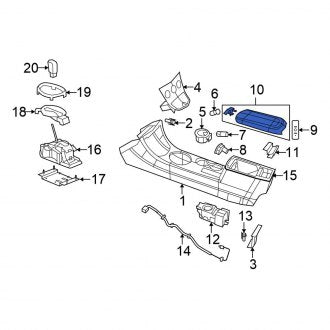 New OEM Lower Console Armrest Fits, 2010 Chrysler Sebring - Part # 1GM822DVAA