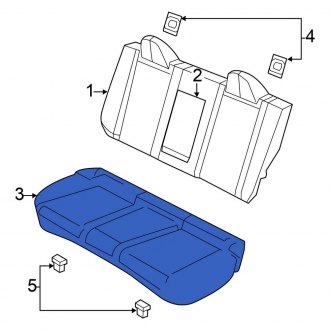 New OEM Rear Seat Cushion Foam Fits, 2007-2008 Chrysler Sebring - Part # 1FU801J3AA