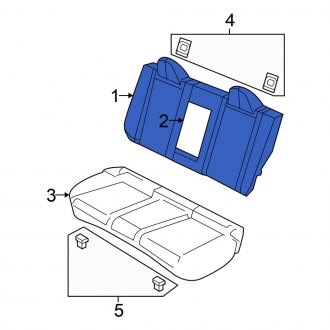 New OEM Rear Seat Back Assembly Fits, 2007-2008 Chrysler Sebring - Part # 1FU781J3AB