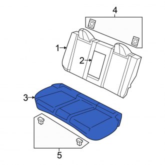 New OEM Rear Seat Cushion Foam Fits, 2008-2010 Chrysler Sebring - Part # 68024923AA