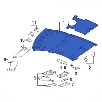 New OEM Headliner Fits, 2009-2010 Chrysler Sebring - Part # 1MG851W1AA