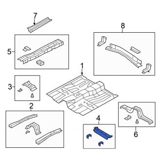 New OEM Left Floor Pan Crossmember Fits, 2011-2014 Chrysler 200 - Part # 5155115AC