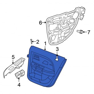 New OEM Front Right Inner Door Interior Trim Panel Fits, 2009-2010 Chrysler Sebring - Part # 1GH601DVAA