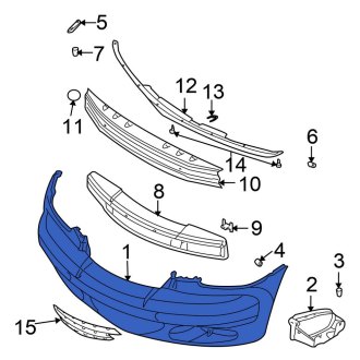 New OEM Front Bumper Cover Fits, 2003-2005 Chrysler PT Cruiser - Part # 5093640AA