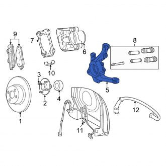 New OEM Front Right Steering Knuckle Fits, 2001-2002 Chrysler PT Cruiser - Part # 4656366AD