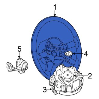 New OEM Steering Wheel Fits, 2001-2005 Chrysler PT Cruiser - Part # RL691L8AF