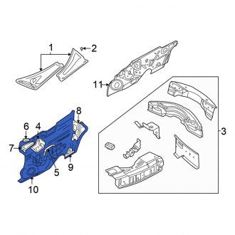 New OEM Right Lower Sound Absorber Fits, 2001-2005 Chrysler PT Cruiser - Part # 4724797AJ