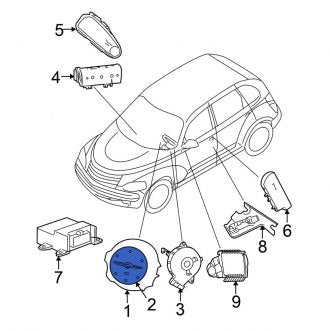 New OEM Left Air Bag Door Fits, 2007-2009 Chrysler PT Cruiser - Part # 1BS56DK5AB