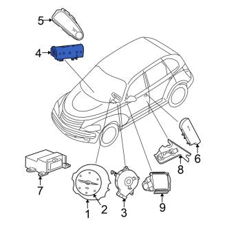 New OEM Instrument Panel Air Bag Fits, 2003-2005 Chrysler PT Cruiser - Part # 4664322AB