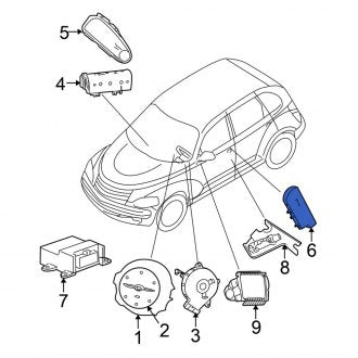 New OEM Front Left Seat Air Bag Fits, 2001 Chrysler PT Cruiser - Part # 5293229AE