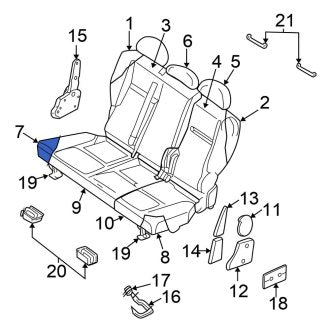 New OEM Rear Right Seat Cushion Foam Fits, 2003-2005 Chrysler PT Cruiser - Part # XM781FLAA