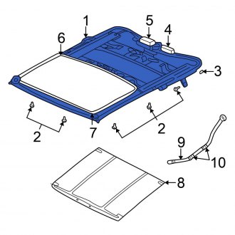 New OEM Sunroof Frame Fits, 2003-2009 Chrysler PT Cruiser - Part # 5101843AA