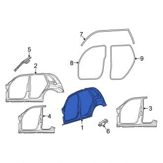 New OEM Left Outer Uniside Fits, 2001-2010 Chrysler PT Cruiser - Part # 5066215AB