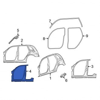 New OEM Right Outer Uniside Fits, 2001-2010 Chrysler PT Cruiser - Part # 5066214AB