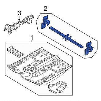 New OEM Front Floor Pan Crossmember Fits, 2001-2010 Chrysler PT Cruiser - Part # 5017435AA