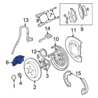 New OEM Rear Left Disc Brake Caliper Fits, 2004-2010 Chrysler PT Cruiser - Part # 5083159AA