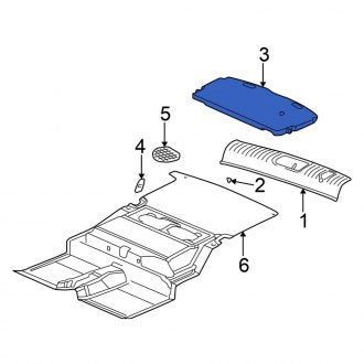 New OEM Rear Cargo Cover Fits, 2001-2004 Chrysler PT Cruiser - Part # RK001L8AE