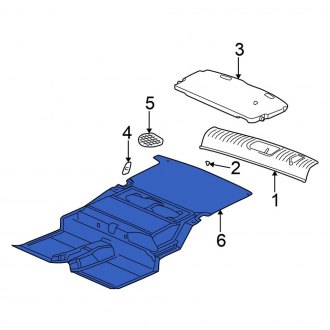 New OEM Rear Floor Carpet Fits, 2001-2004 Chrysler PT Cruiser - Part # RK03WL8AD