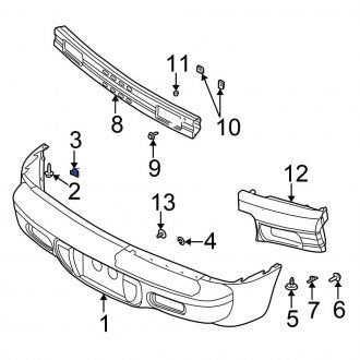 New OEM Genuine Isuzu, Rear Right Bumper Cover Reinforcement Beam Bracket - Part # 8971258091