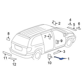 New OEM Genuine Isuzu, Rear Left Door Window Belt Weatherstrip - Part # 5862036440