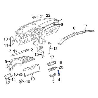 New OEM Genuine Isuzu, Center Left Door Molding - Part # 8972912101