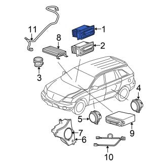 New OEM Radio Control Unit Fits, 2004-2008 Chrysler Pacifica - Part # 5094468AC