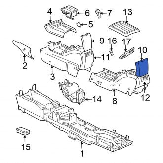 New OEM Rear Console Armrest Fits, 2004 Chrysler Pacifica - Part # 5102453AA