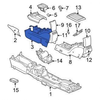 New OEM Center Center Console Fits, 2004-2005 Chrysler Pacifica - Part # YT991L2AA