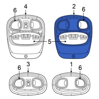 New OEM Upper Overhead Console Fits, 2008 Chrysler Pacifica - Part # XX931W1AA